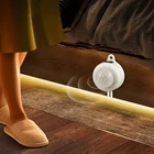 Светодиодная лента с датчиком движения, автоматическое включение и выключение, неоновая лампа для туалета, гардероба, кухни, 12 В, 12345 м