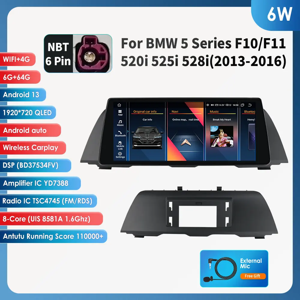 

10,25 "Android авторадио мультимедиа для BMW 5 F10 F11 520i 525i 528i 2011-2016 автомобильные интеллектуальные системы 4G WIFI Carplay GPS стерео