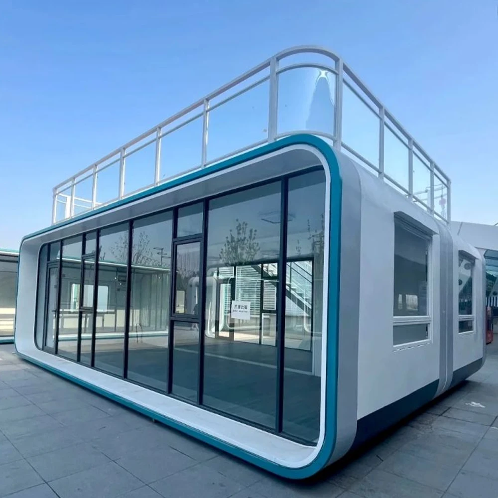 Фото Мобильный дом-контейнер Apple Cabin: стальной, переносной, сборный, миниатюрный, роскошный, для отелей №1