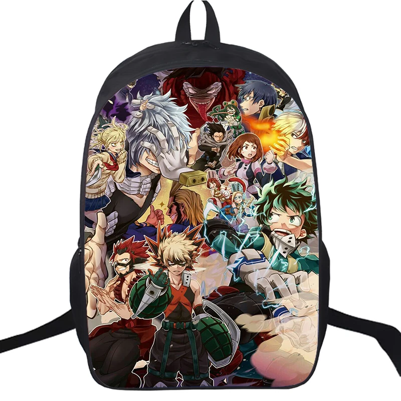 

Anime Boku No Hero Academia Backpacks 16 Inch Children Bookbag My Hero Academia Deku Backpack for Boys Girls Cartoon School Bags