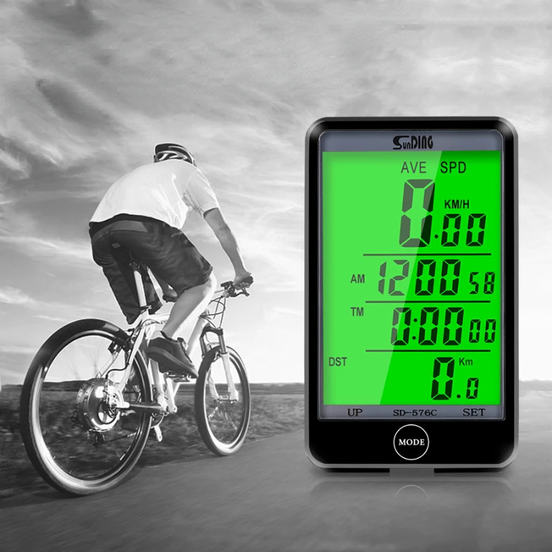 

Bike Computer Wired Bicycle Speedometer Cycling Large Screen Touch Odometer Stopwatch Backlight Bike Stopwatch Bicycle Accessory