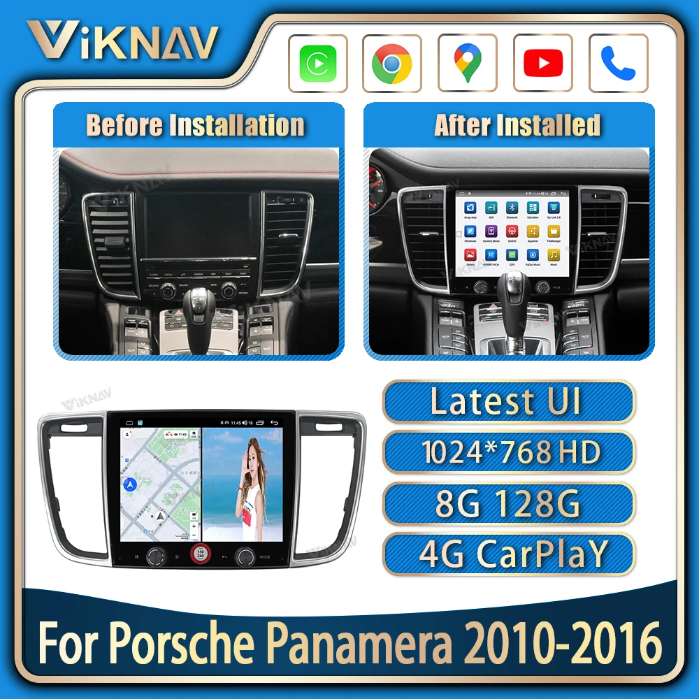 

Автомагнитола для Porsche Panamera, Android 8G 128G 2010-2016, мультимедийный плеер с GPS, 2 Din, головное устройство Carplay DSP