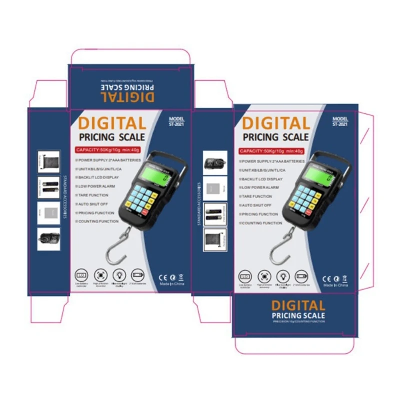 Рыболовные весы с рулеткой и крючком 110 фунтов/50 кг подвесные Прямая поставка