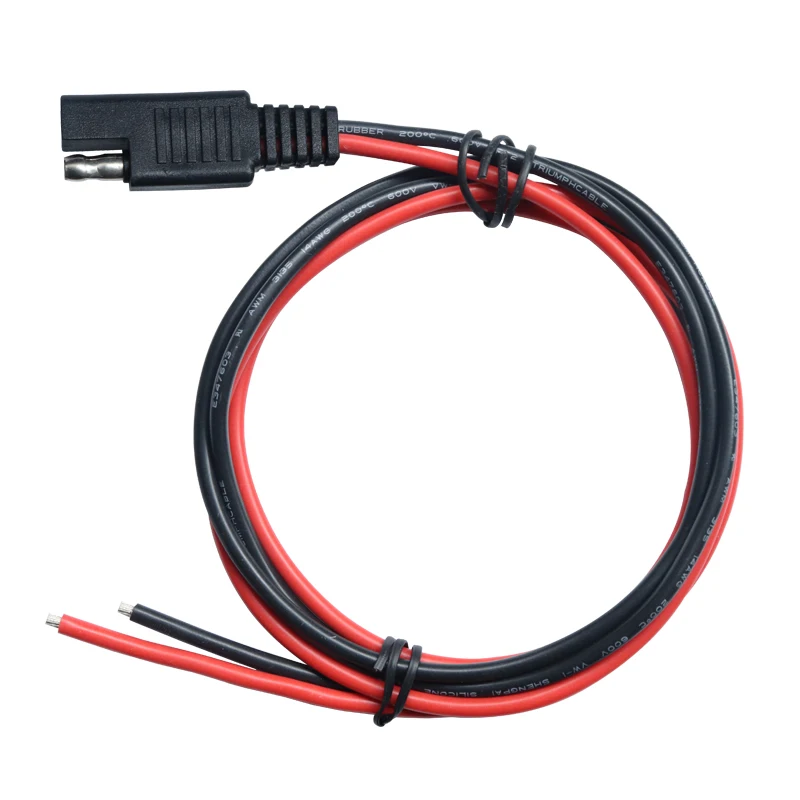 

SAE Extension 14awg Twin Core Female Male Plug To Open End Wire Solar Photovoltaic Battery Power Cable