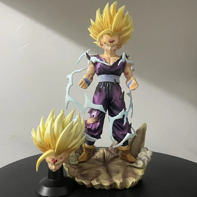 Фото Аниме-фигурка Драгон Болл Зет Сон Гохан с двумя головами, 26 см, DBZ SSJ 2, коллекционная модель Супер Сайян, статуэтка GK №1