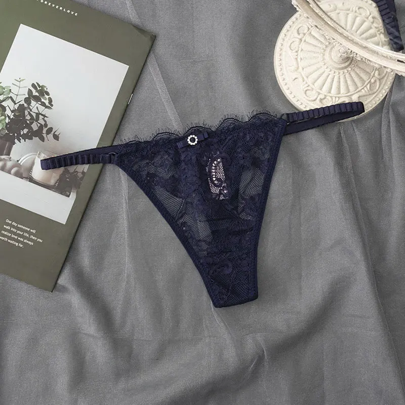 Прозрачные кружевные стринги мягкое и соблазнительное женское нижнее белье с