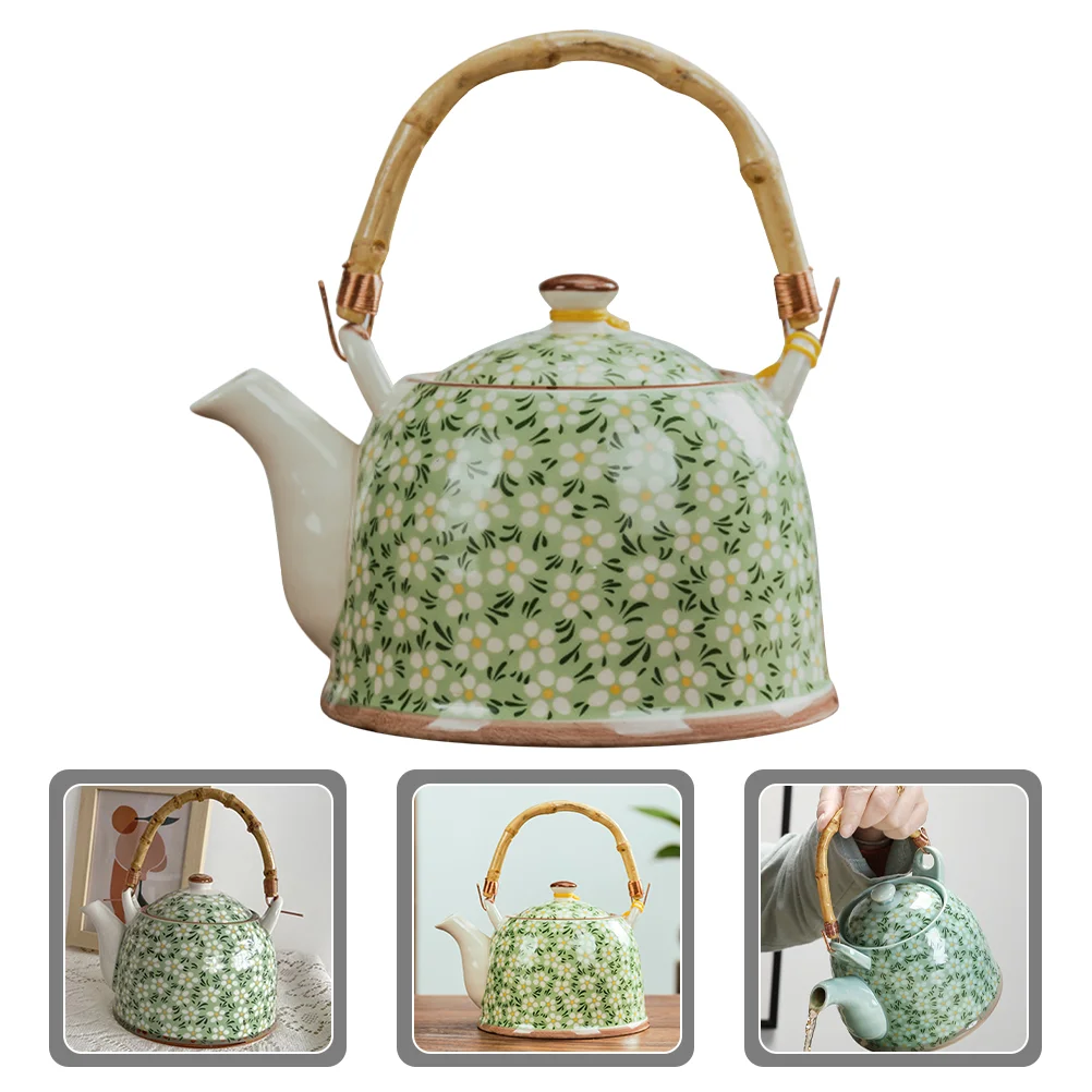 

Ceramic Teapot Japanese Style Teapot Household Tea Pot with Tea Strainer