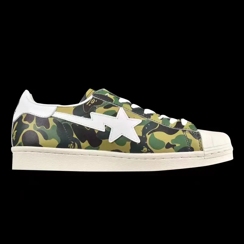 Трендовые кроссовки Bapesta Superstar мужская женская обувь для скейта - купить по