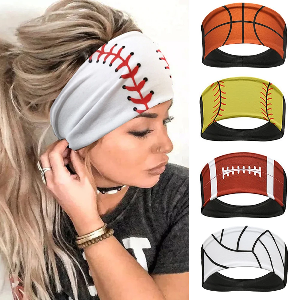 

Creative Volleyball Basketball Headband Fashion Women Outdoors Motion Yoga Hair Bands Turban Makeup Hair Accessories For Girls