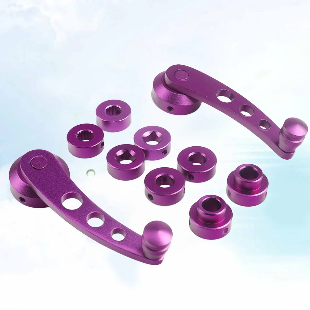 

Car Window Handle Window Crank Riser Replacement Aluminum Alloy Left Right Handle with Mounting for Universal Auto Vehicle Black