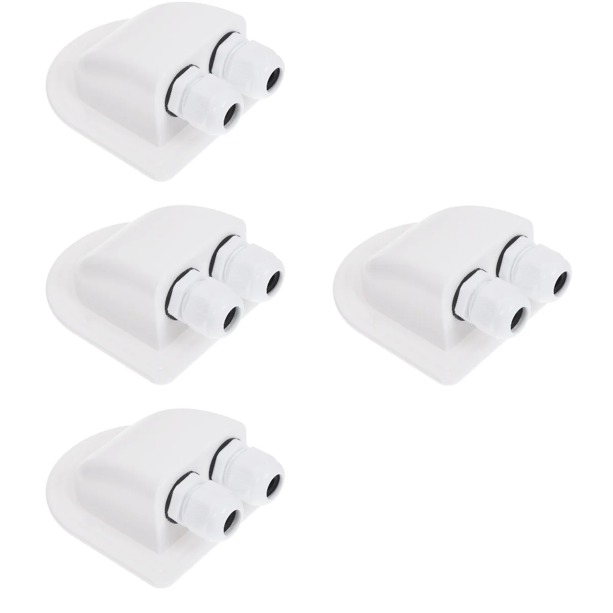 

4pcs Cable Gland Dual Holes Cable Entry Solar Cable Entry Gland Camper Rv Accessory