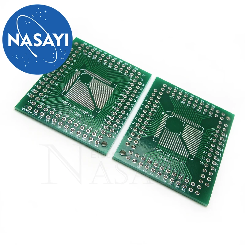 Плата адаптера FQFP TQFP 32 44 64 80 100 LQFP, 0,5/0,8 мм