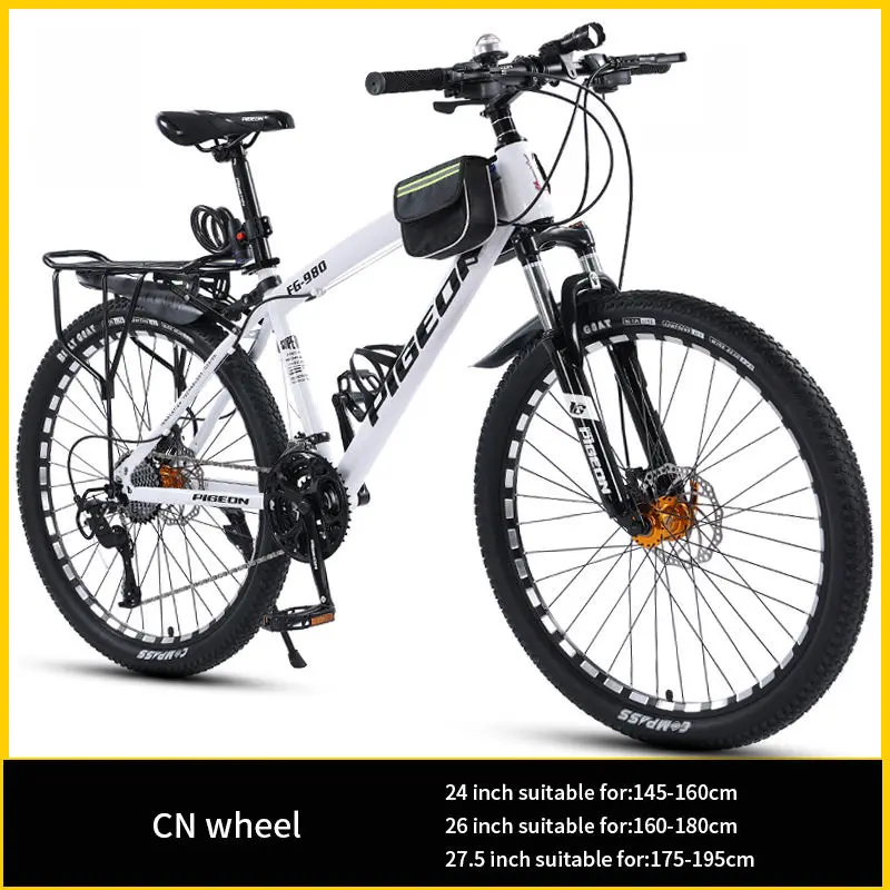 

2023 New Design With Seats Flying Pigeon 980 Mountain bike Disc Brake Adult Students Outdoor Cycling Bicycle 27.5Inch 26Inch