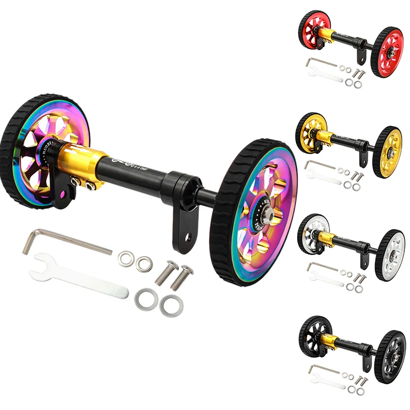 

Dropship-MUQZI Folding Bike Easy Wheel for Brompton Extension Bar Folding Bike Telescopic Rod Extension Block Folding Bike Parts
