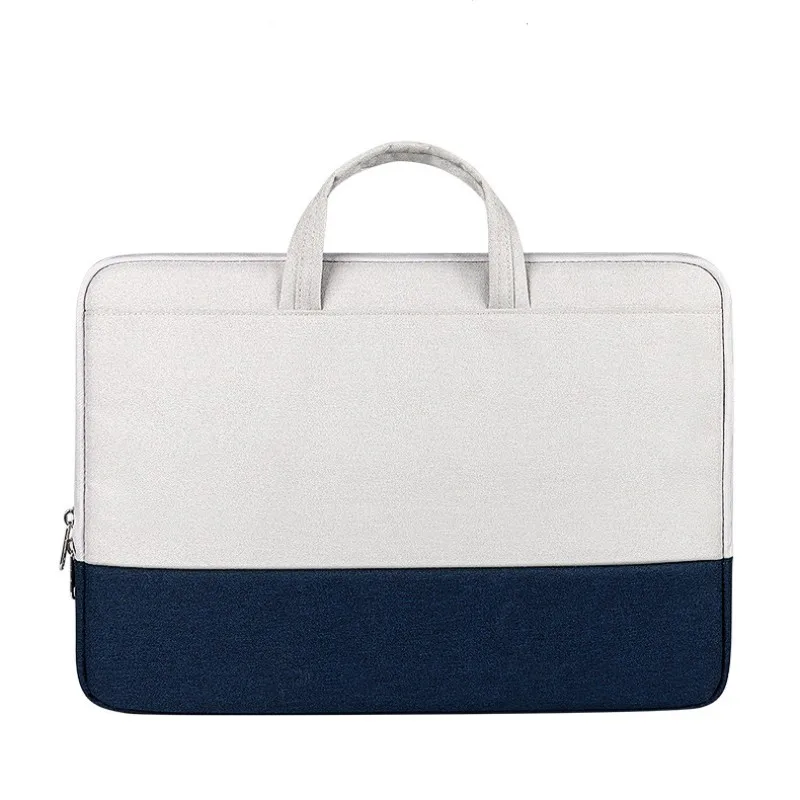 

Fashion Women Men Hot Sale Laptop Hand Bag Stitch Color Briefcase for Office Workers Students