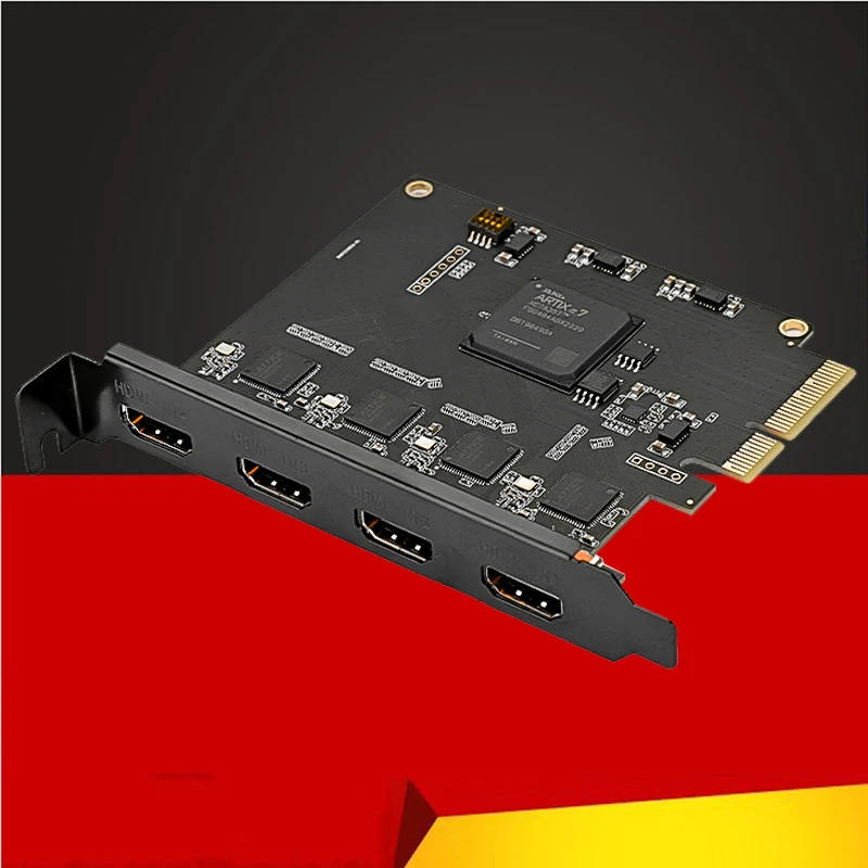 Карта захвата PCIE X4, карта захвата 1080p 60 кадров в секунду, 4-канальный HDMI PCI Express, видеорегистратор для PS4 OBS Wirecast VMix Live stream