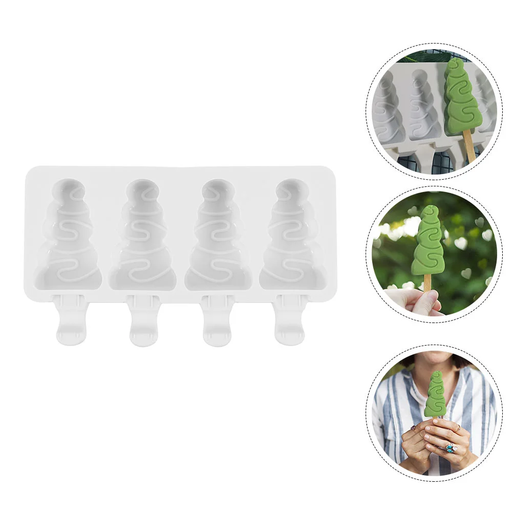 

1pc Xmas Tree Shaped Silicone Mold Popsicle Mold Practical Silicone Mold