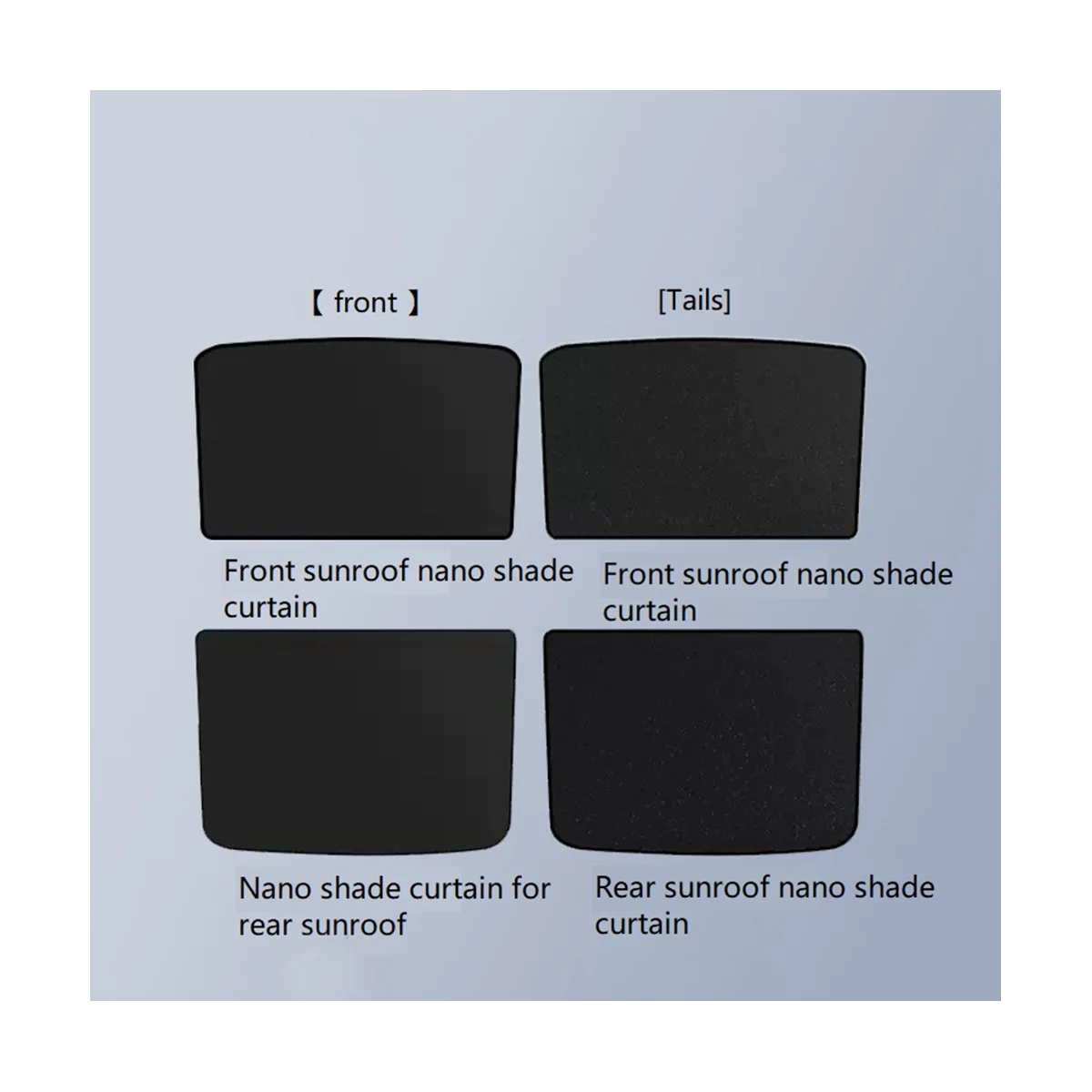 Для Tesla Model Y/3 Новый черный передний и задний солнцезащитный козырек из вискозы