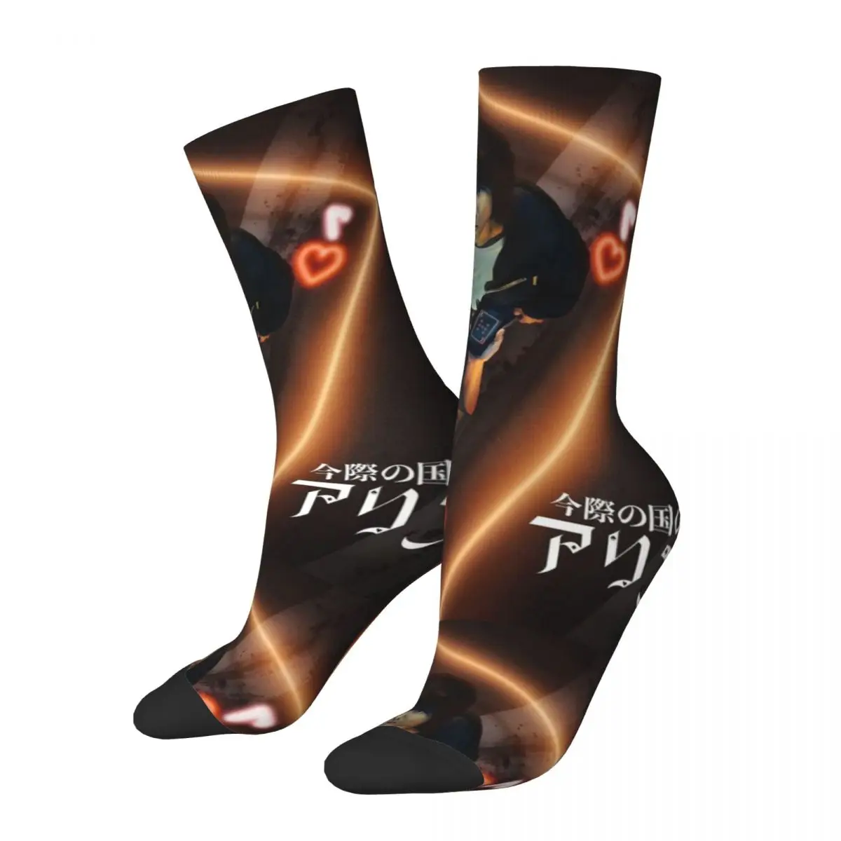 

Happy Funny Male Men Socks Crazy Alice In Borderland Sock Arisu Usagi Skateboard Women's Sock Spring Summer Autumn Winter