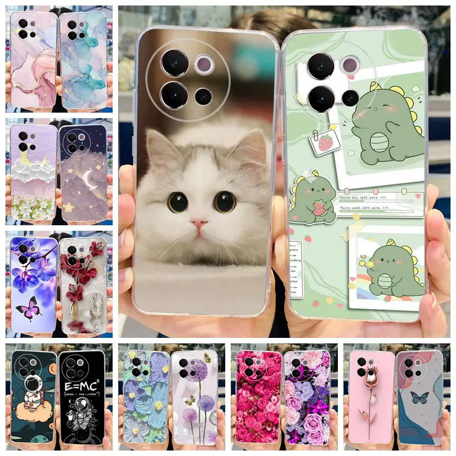 6 7 дюйма яркий чехол для Oppo K12 модель 2024 милый мультяшный динозавр мягкий тонкий