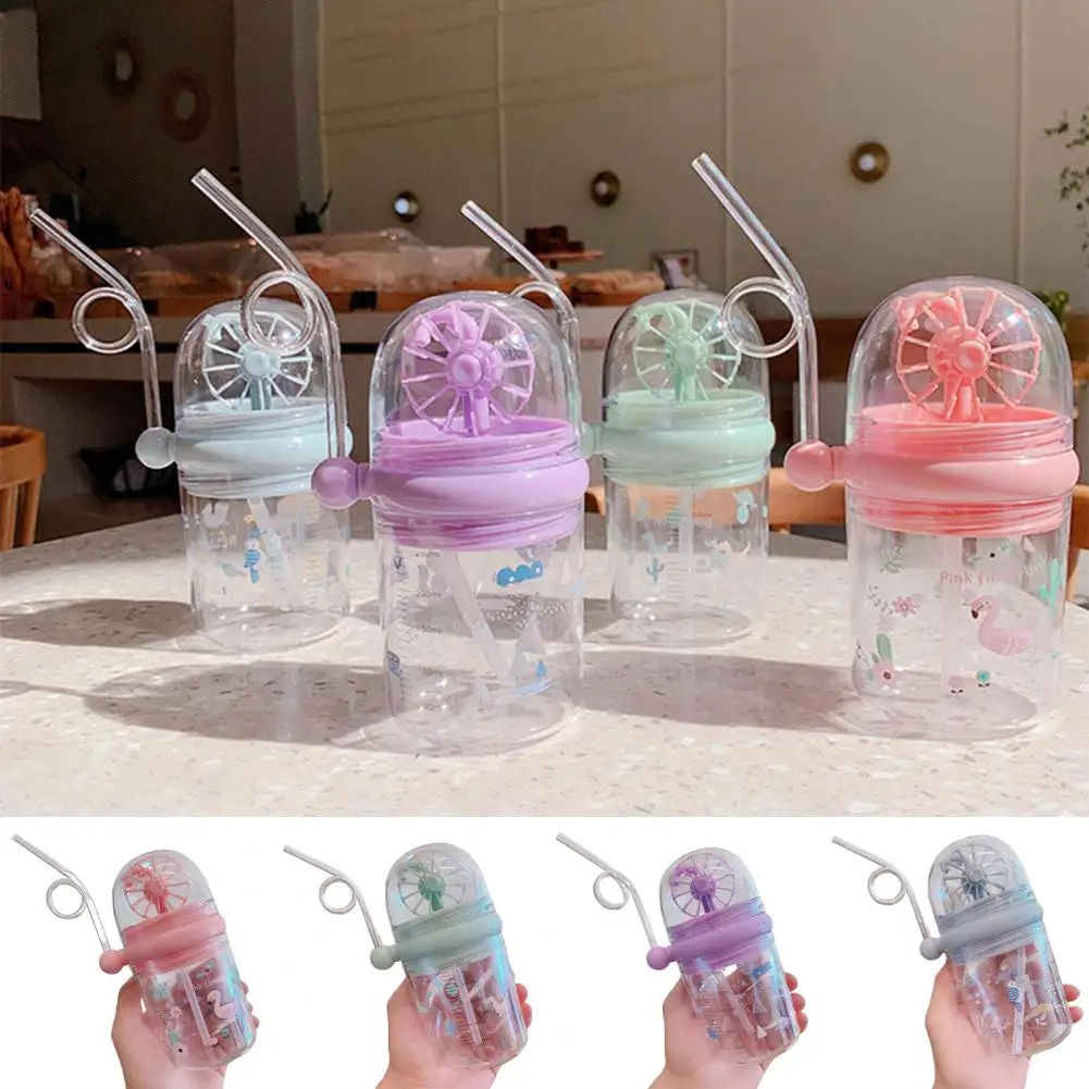 

260ml Water Cup Food Grade Heat-Resistant Cartoon Decor With Scale Mark Lovely Whale Design Juice Cup Water Bottle Home Supplies