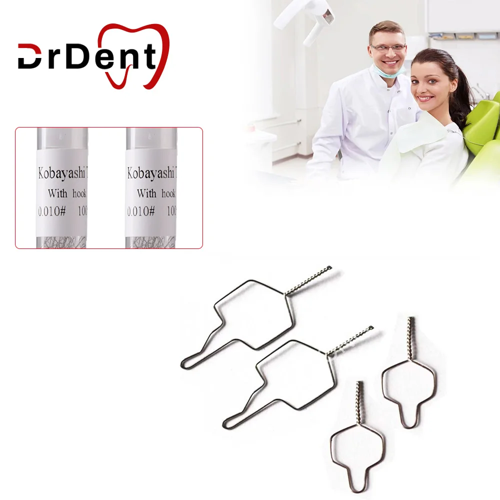 

Drdent Orthodontic Kobayashi Ties Ligature Wire Stainless Steel 100 Pcs/Box 0.010 mm 0.012 mm