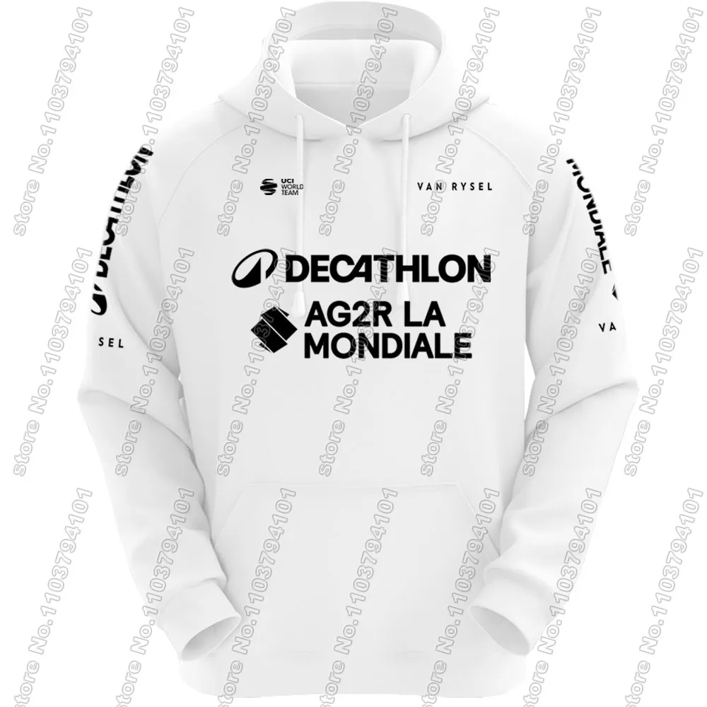 Мужская толстовка с капюшоном Ag2r черная Повседневная Толстовка Унисекс верхняя