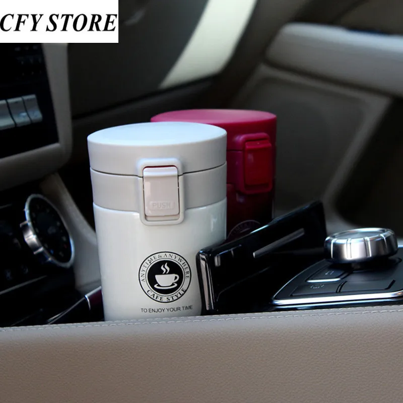 400ml Stainless Steel Double Wall Vacuum Flasks Anti-scald Sport Coffee Water Bottles Tea Infuser Bottle Simple Office Thermos |