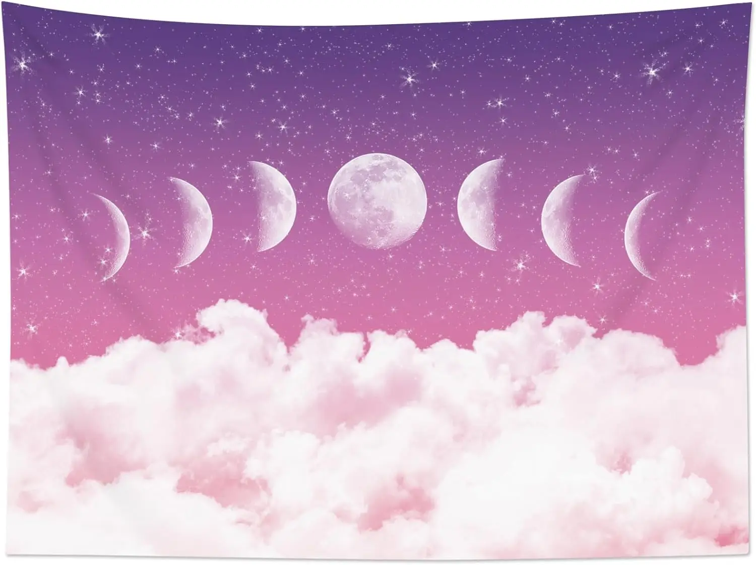 Розовый гобелен с облаком 100% полиэстер