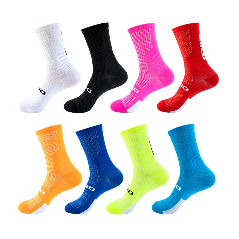 

Professional Cycling Socks High-knee Sports Running Racing Fitness Basketball Soccer Non-slip MTB Bike Socks for Men and Women