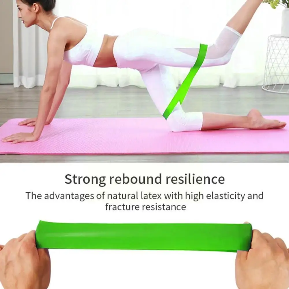 

1pcsFitness Elastic Resistance Bands Home Training Stretching Pilates Workout Yoga Bands Resistance Equipment Crossfit Gym H7B1