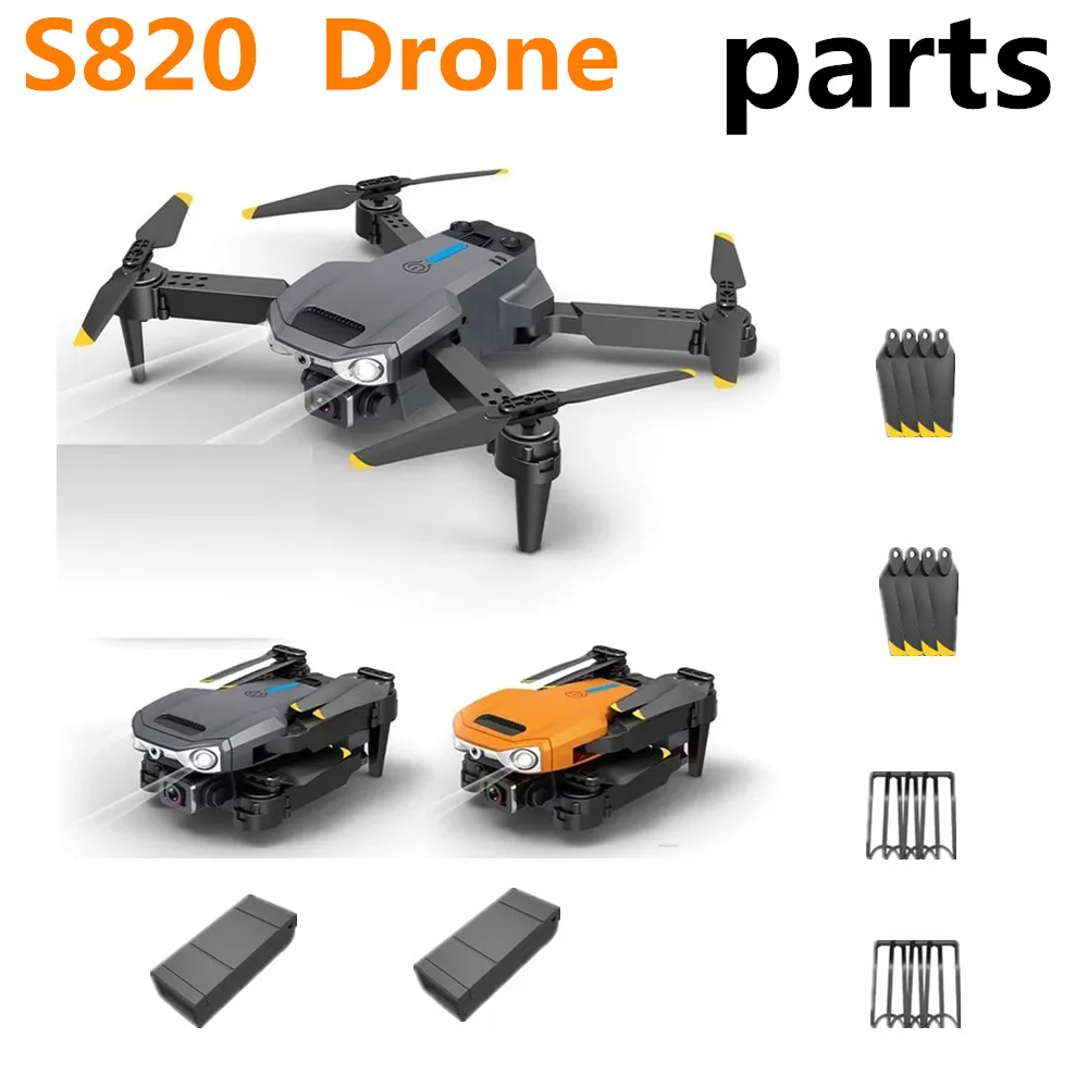 

S820 Drone Battery Propeller Maple Leaf / S820 Drones Spare Parts Original Accessories Flying Time 8 Mins 3.7V 1800Mah Applica