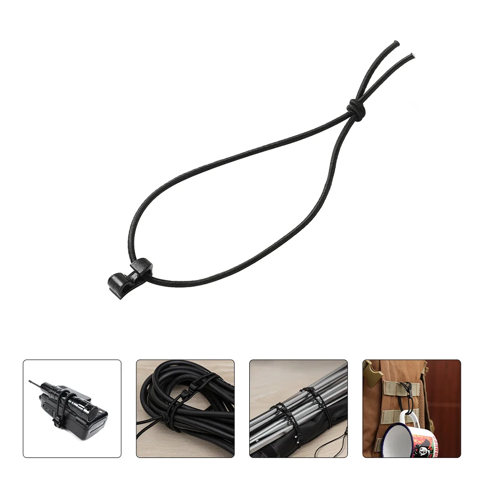 

10pcs Outdoor Elastic Rope Buckle Finishing Fixed Coil Clamp Storage Ribbon Clip