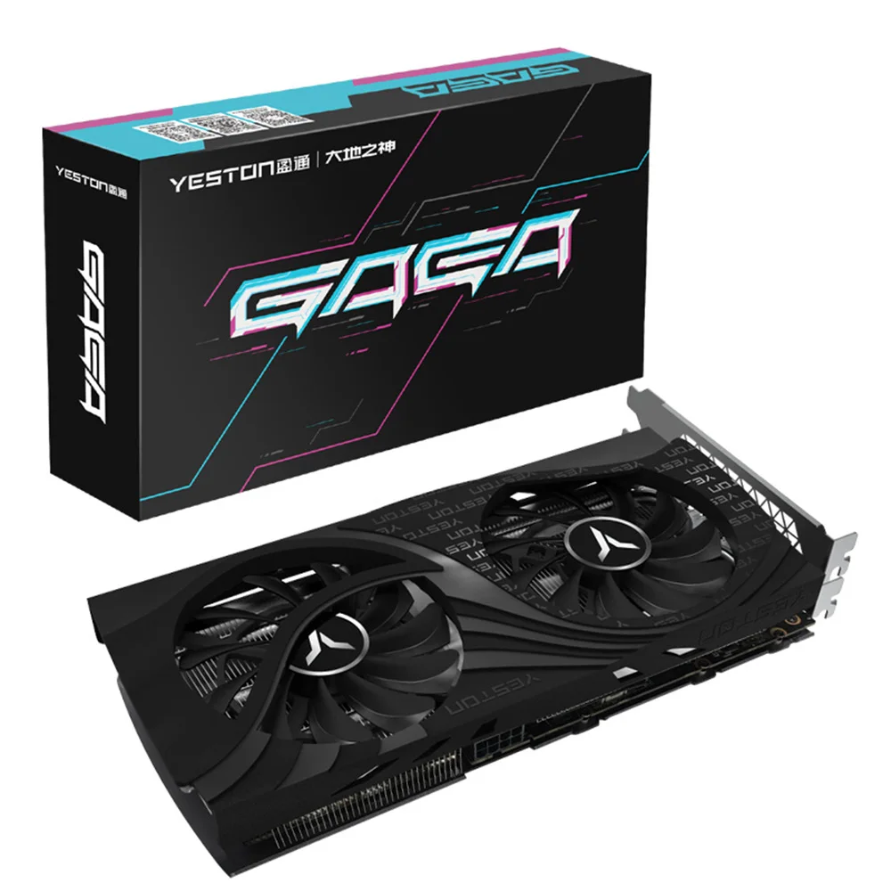 Игровая видеокарта Yeston RTX3050-8G D6 GA 8G/128 бит/память GDDR6 2 большой размер Охлаждающие