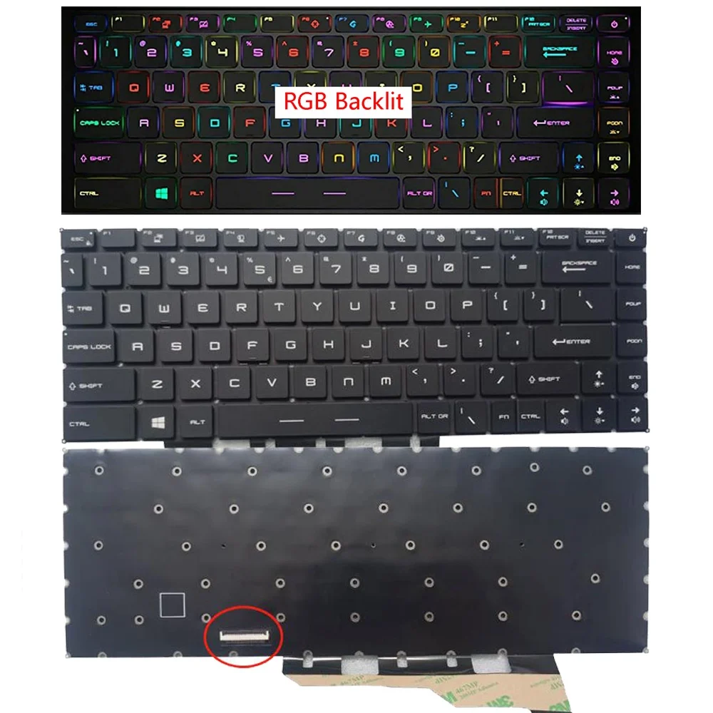 Русская английская RGB клавиатура с подсветкой для MSI GE66 GP66 Raider 10SGS 10SGS 10UH 10UG 10UE 11UH 11UG GS66 Stealth 10SD 10SE