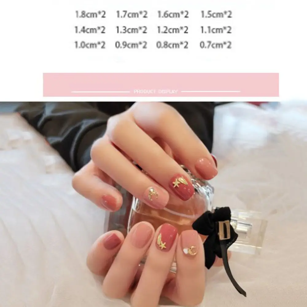 Модные блестящие накладные ногти Звезда Луна Съемные Крылья Ангела украшения