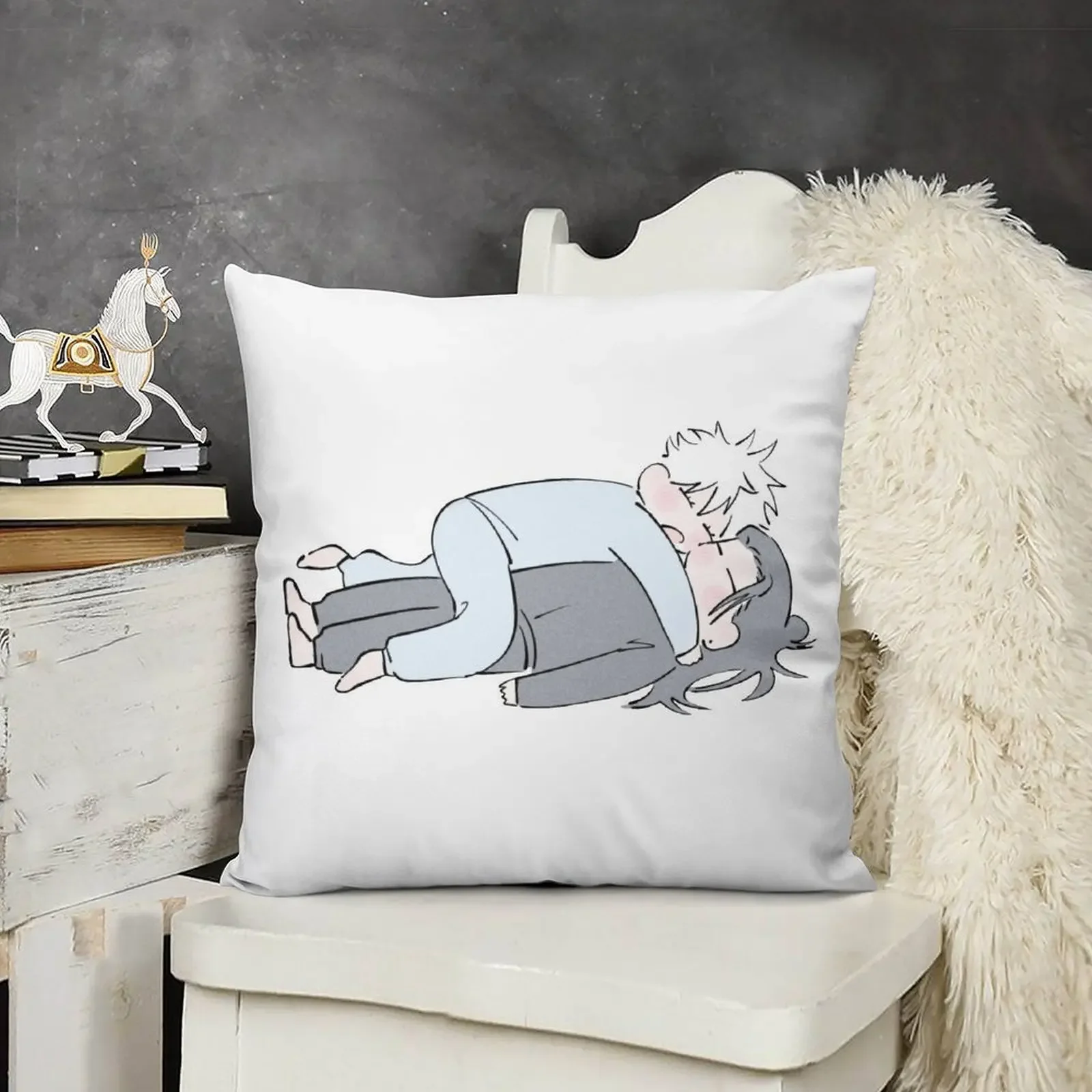 Декоративная подушка Gojo Sleeps on Geto декоративная наволочка рождественские