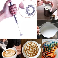 electric handheld milk frother egg beater steel whisk mixer mini hand blender for cappuccino hot chocolate egg s6q6