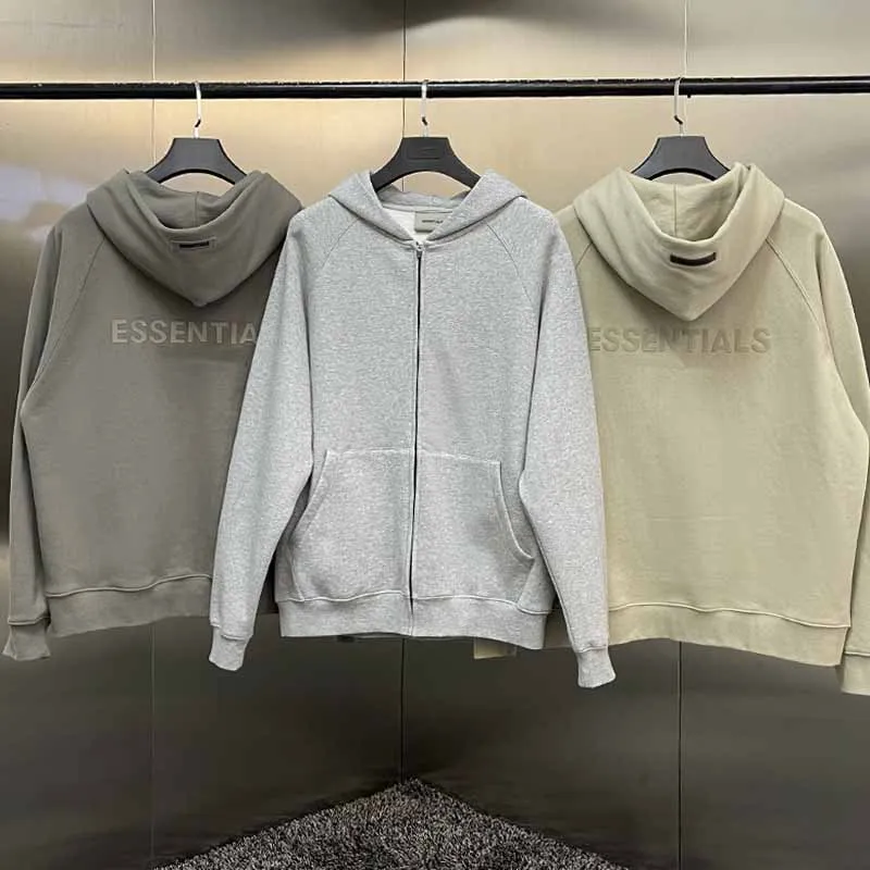 

Essentials of God Autumn Hoodies Men Women Hiphop Streetwear Loose Zipper Sweatshirt High Quality Essentials Letter Print Hoodie