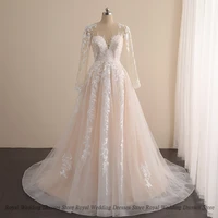 ivory a line wedding dresses tulle draped flower applique sash lace paillette floor length print high quality gowns robe de ma