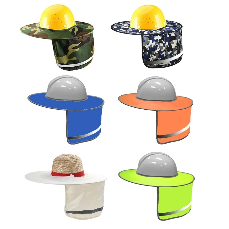 

N58F Reflective Sun Shade for Hard Hats Safety Helmets Foldable Universal Neck Shield