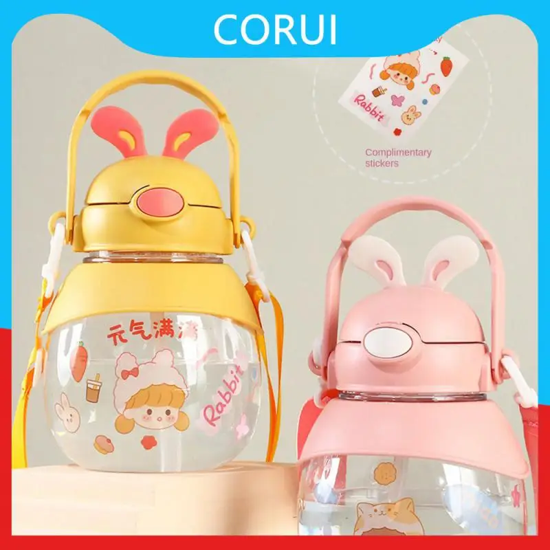 

Portable Straw Water Cup Beautiful Water Cup High Temperature Resistant Cartoon Water Cup Large Capacity Drinkware