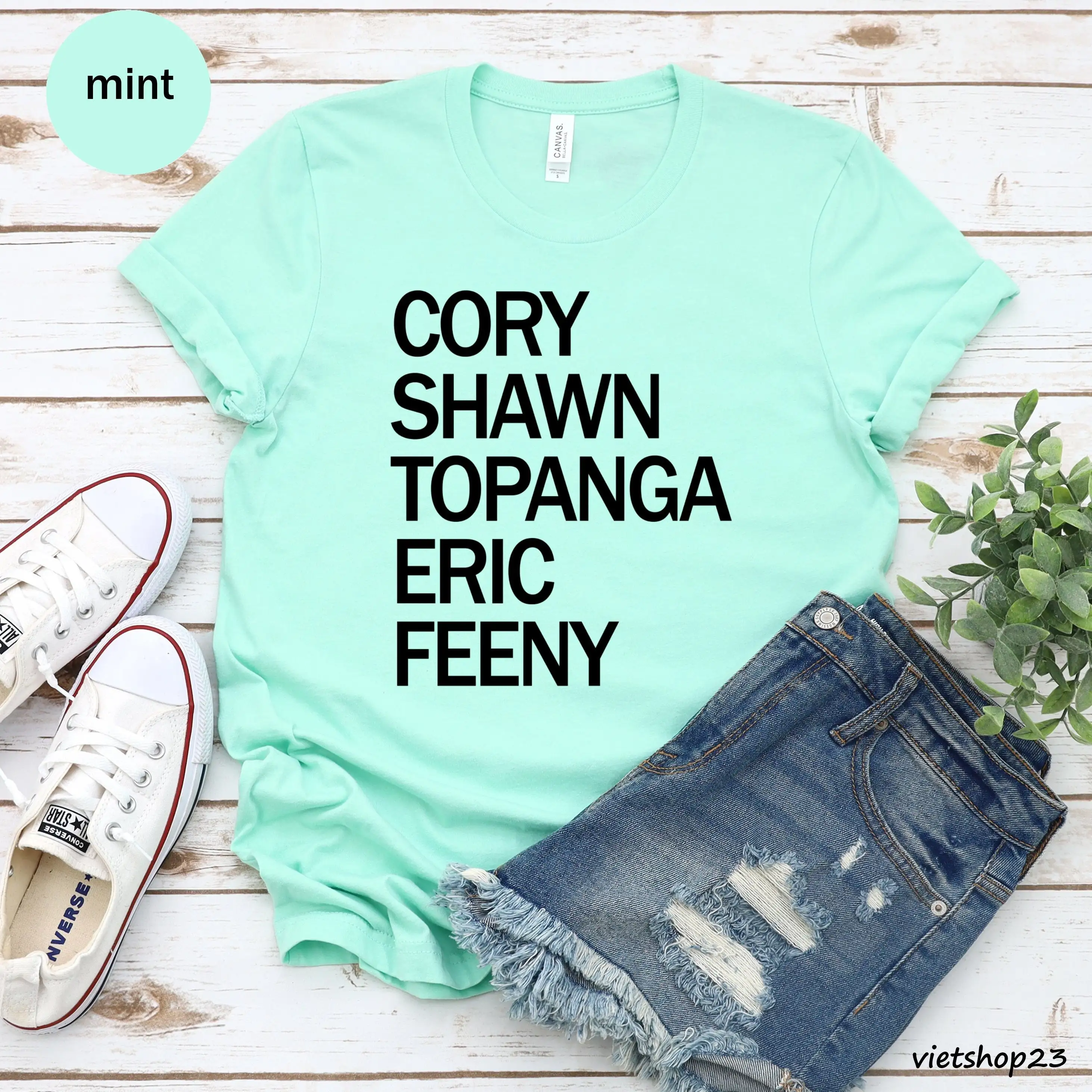 Футболка унисекс Cory Shawn Topanga Eric Feeny Boy Meets World подарок для ТВ-шоу ситкомов 90-х годов