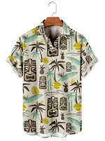 summer hawaiian shirt mens fashion y2k hombre t shirt island pattern 3d print warm casual short sleeve beach oversized clothes