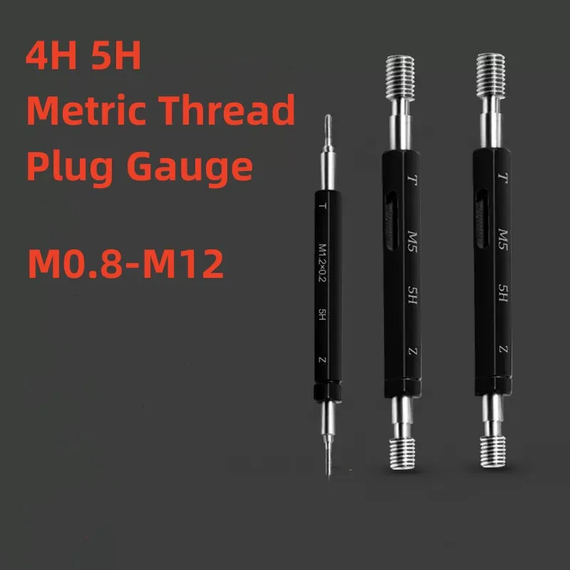 

1PCS M0.8-M12 Steel Mer-cury Gage Metric Fine Thread Plug Gauge High Quality wholesale 4H/5H M0.8M1. 2M3M4M6M8M10M12