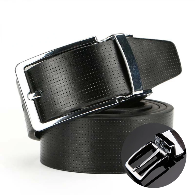 Cowhide Designer Luxury Belt Men Male Waist Strap Leather Pin Buckle White Genuine Leather Belts for Men Pants Band Ceinture