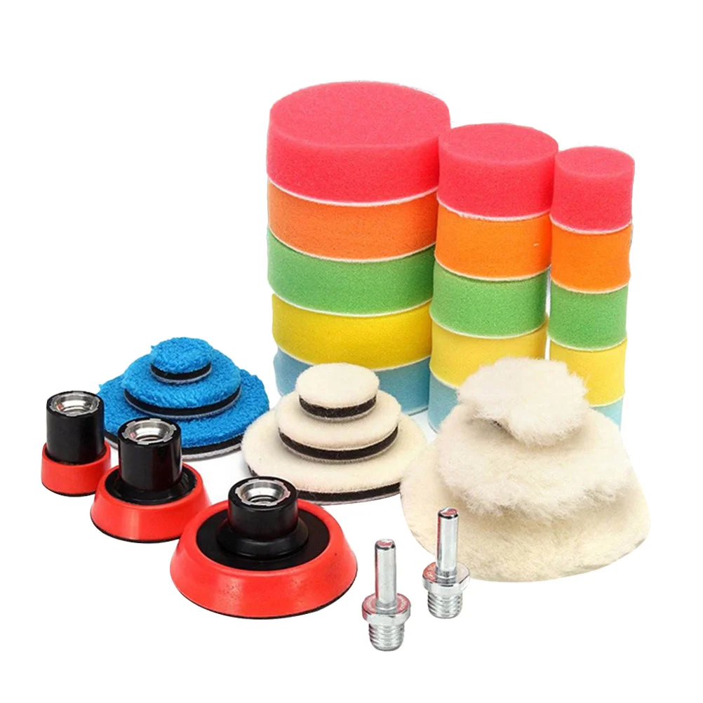 

Набор полированных губчатых накладок для автомобиля, 29 в 1, M14 (1,2 дюйма, 2 дюйма, 3 дюйма)