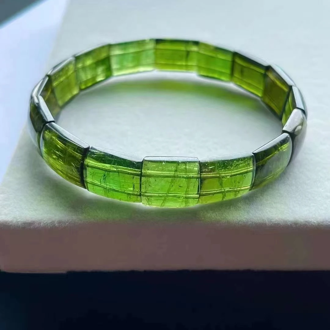 Женские прямоугольные бусины 10 х4 мм с красным турмалином