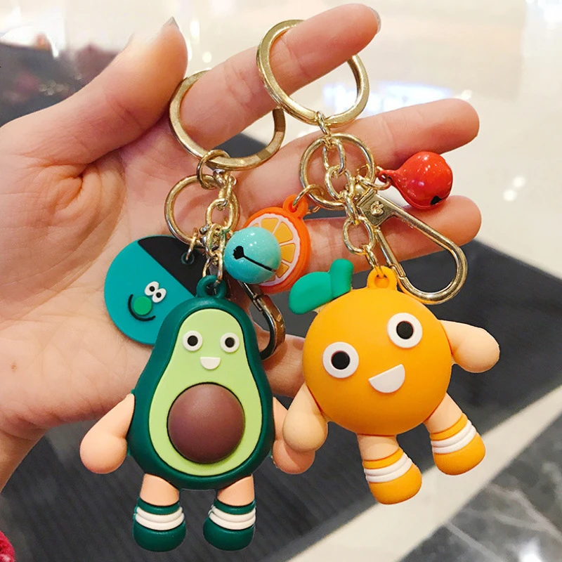 

Cartoon Fruit Drop Girl Cute Fashion Couple Keychain Bag Pendant Gift