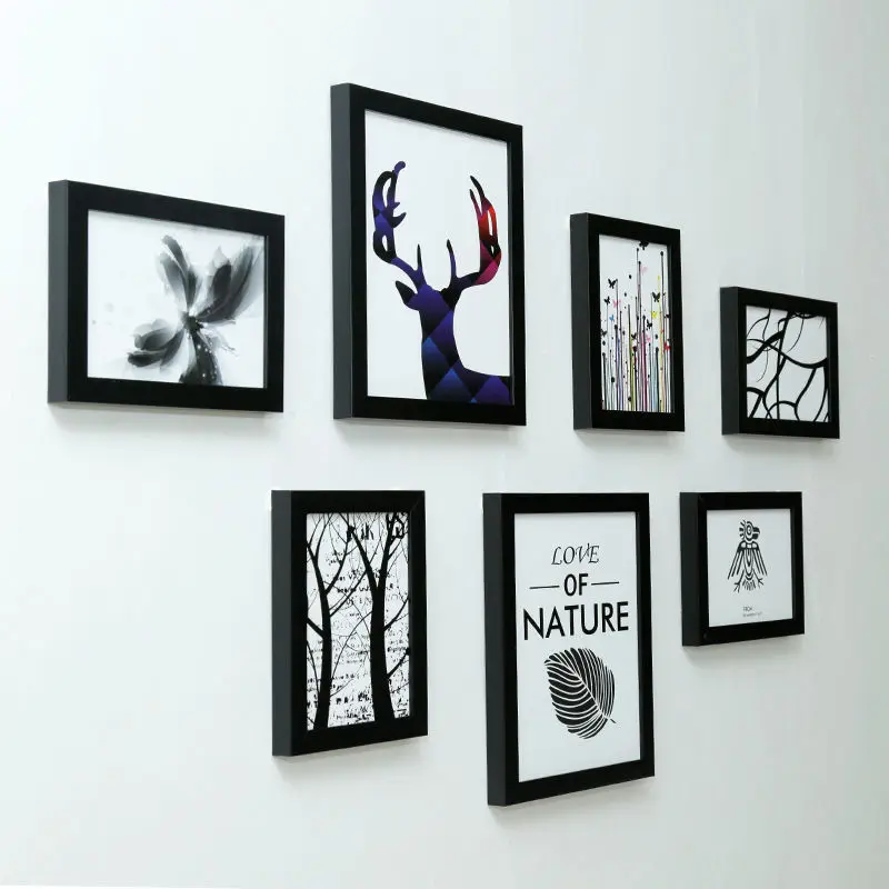 

1204 Quality Simple Frame Ornaments Pendulum Wholesale Wooden JigsawMounted Picture Frame Picture Frame
